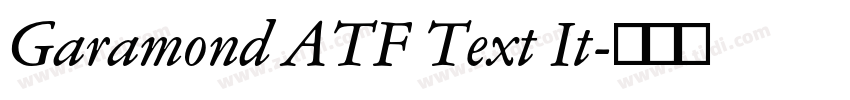 Garamond ATF Text It字体转换